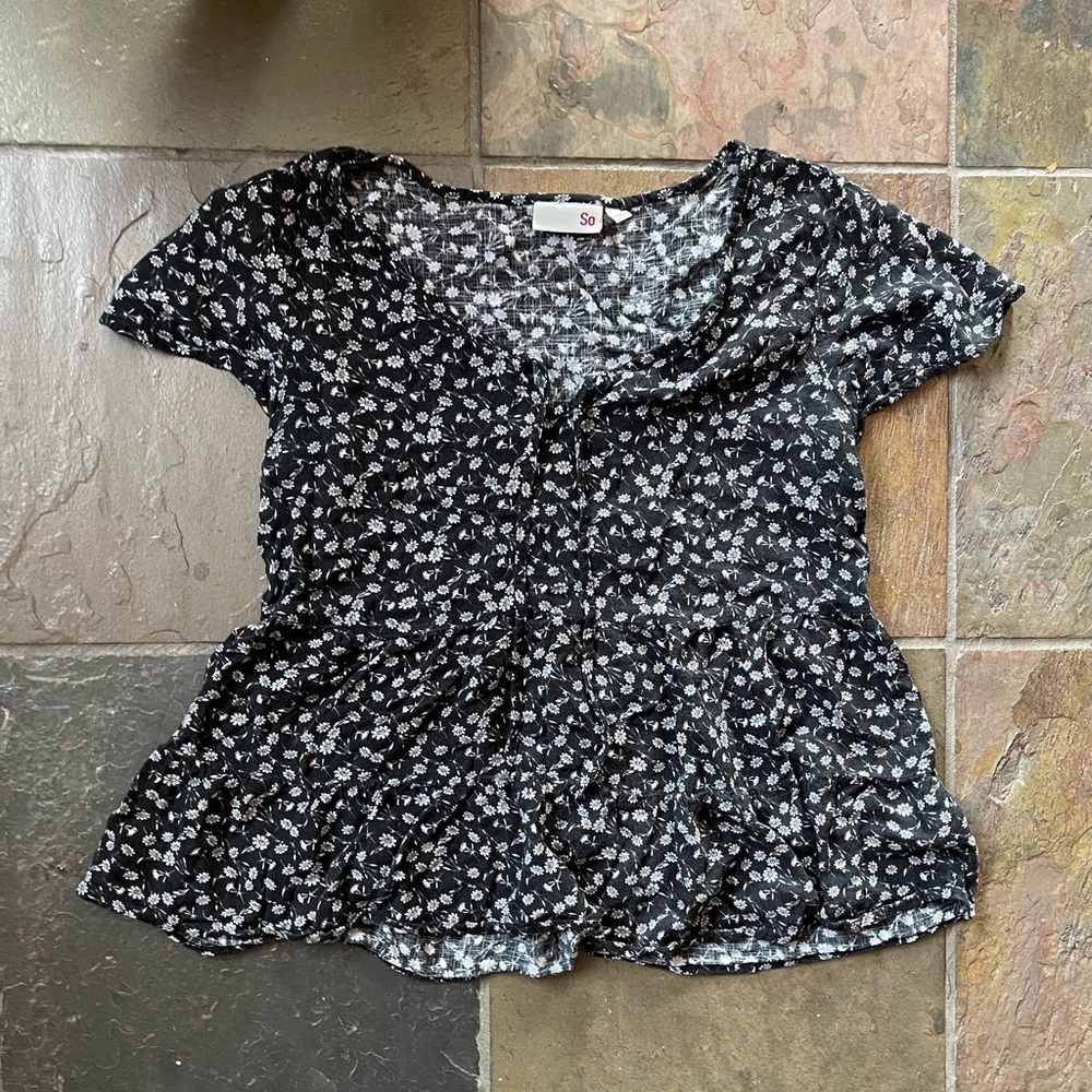 SO floral babydoll top